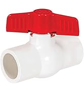 Eastman 3/4 Inch Slip Schedule 40 PVC Quarter Turn Ball Valve, Brass Plumbing Fitting, 20113