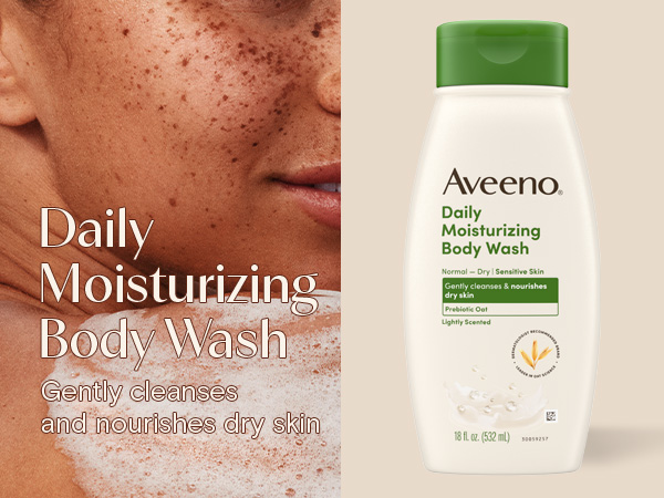 Daily Moisturizing body wash gently cleanses and nourishes dry skin
