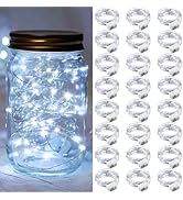 chzk 24 Pack Fairy Lights 7Ft 20 LED Twinkle String Lights Battery Operated Lights Waterproof Fir...