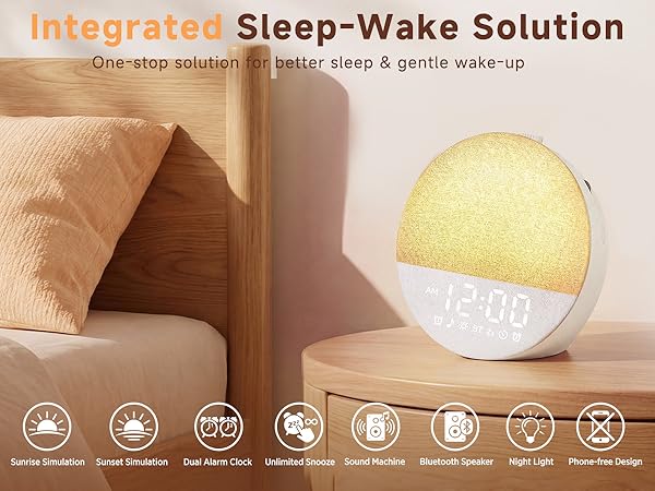 Integrated Sleep-Wake Solution,One-stop solution for bettet sleep &amp; gentle wake-up