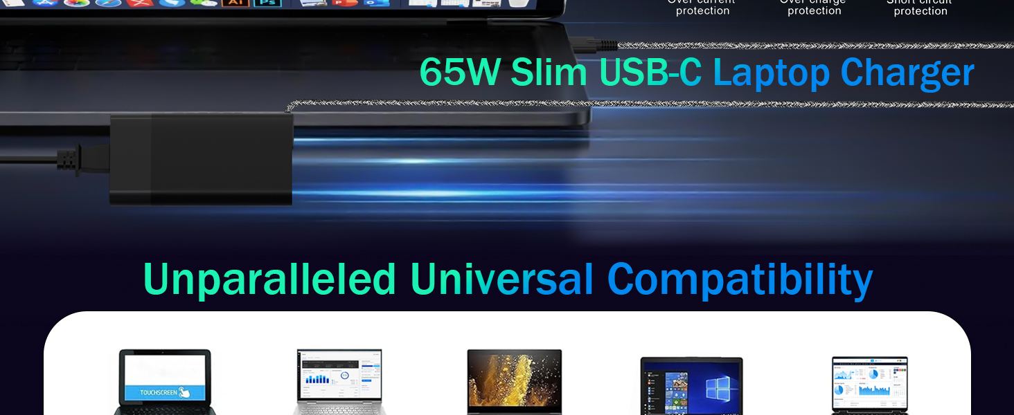 65W USB C Laptop Charger