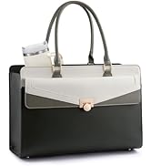 LOVEVOOK Laptop Tote Bag for Women - PU Leather Vintage Work Tote Bag,Waterproof Business Teacher...