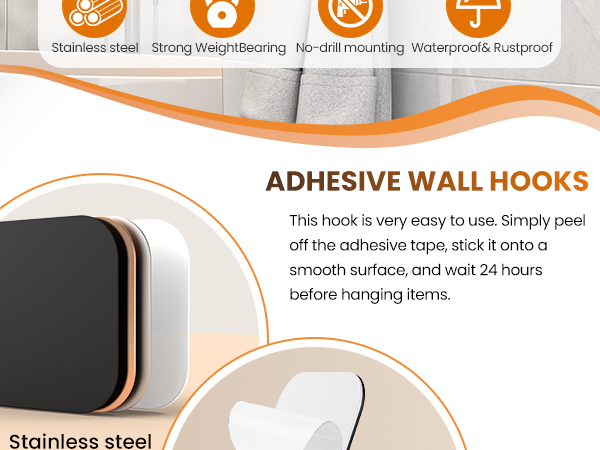 adhesive wall hooks
