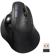 SANWA Bluetooth + 2.4G Wireless Trackball Mouse, Silent Ergonomic Roller Ball Mice, Programmable ...