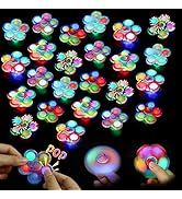 SCIONE Easter Party Gifts for Kids LED Fidget Spinner Bulk 24Pcs, Light up Toys Party Favor for K...