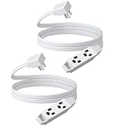 DEWENWILS 6FT Flat Plug Extension Cord, 3 Prong Ultra Thin Power Strip, 13A/125V/1625W, 16/3 Awg ...