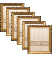 MIEVU 8×10 Picture Frame Gold Bulk- 6PCS Vintage Picture Frames for Wall Hanging And Tabletop Dis...