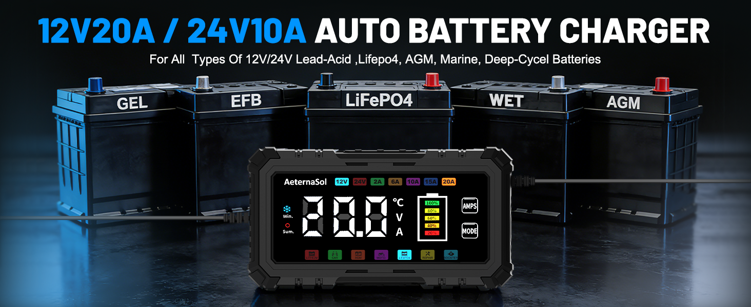 lifepo4 battery charger 24v
