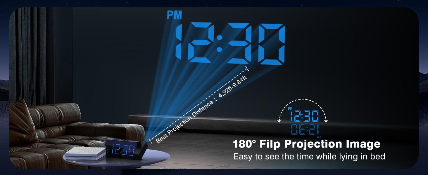 Projection Alarm Clock Radio