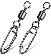 9KM DWLIFE Fishing Speed Clips 50Pcs Quick Change Fishing Swivels &amp; Snaps Topwater Speed Clips Ba...