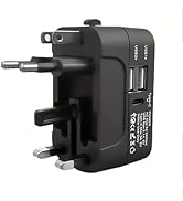 Travel Adapter with USB, Universal All in One Worldwide Travel Adapter Power Converters Wall Char...