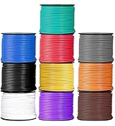 Lonestar 16 Gauge Primary Wire - 10 Roll Assorted Colors - 100 Ft of Copper Clad Aluminum Wire pe...