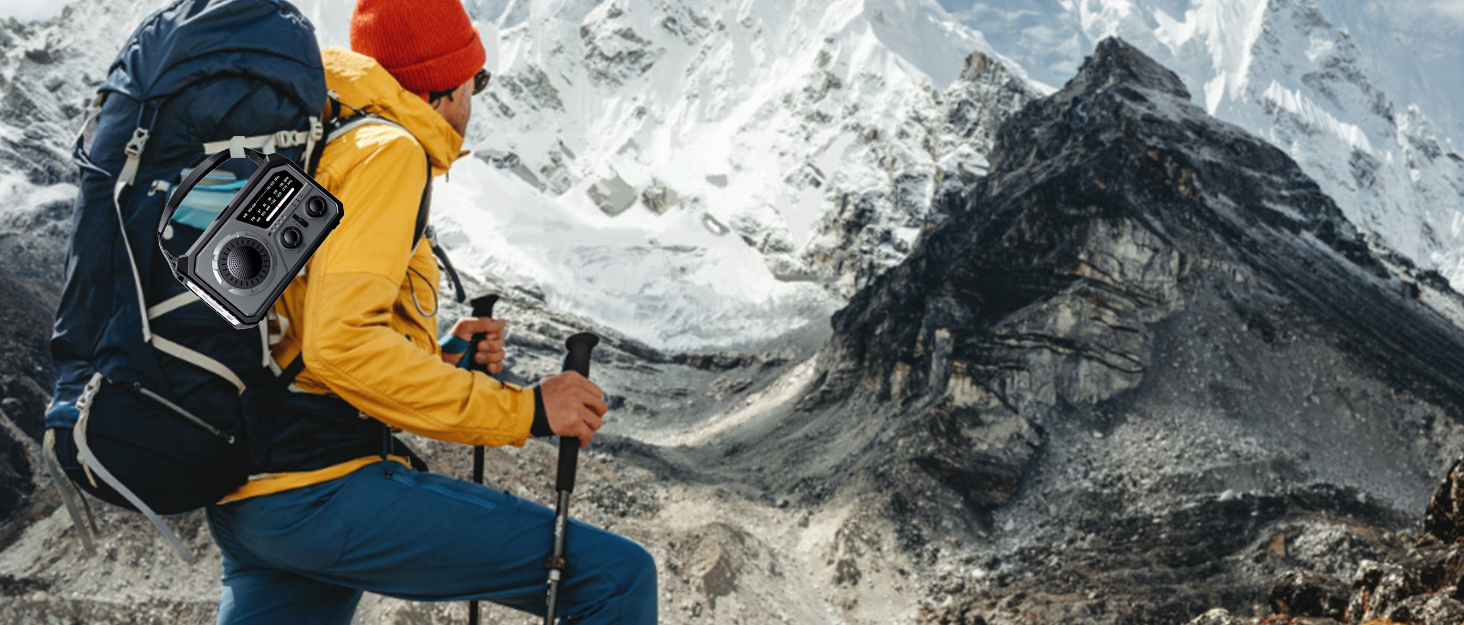 16000mah Emergency Weather Radio Hand Crank Solar Radio Battery Powered Portable Am/Fm/Wb NOAA 