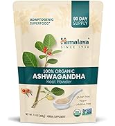 Himalaya Organic Ashwagandha Powder, Adaptogenic Superfood for Protein Shakes &amp; Smoothies, 7.9 oz...