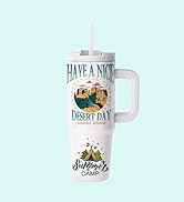 PYD Life 2 Pack 40 OZ Sublimation Tumblers with Removable Handle White Blanks Stainless Steel Cup...