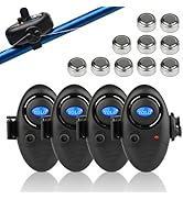 Coolnice 3/4/6 Fishing Bite Alarm Adjustable Sound Volume with Bonus 10 Batteries, Upgraded Elect...