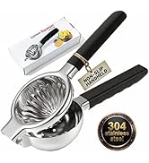 iStarcas Stainless Steel Lemon Squeezer, Manual Citrus Juicer with Non-Slip Handles, 304 Grade St...