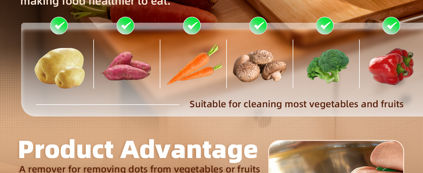 Vegetable Brush Scrubber for Food