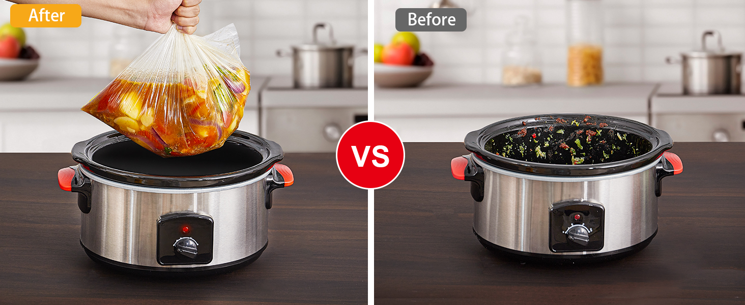 SMARTAKE Slow Cooker Liners