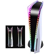 Klipdasse LED Light Strip for PS5/PS5 Slim Console, RGB LED Strip 7 Colors 358 Effects, Flexible ...