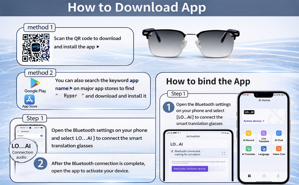 smart Bluetooth glasses