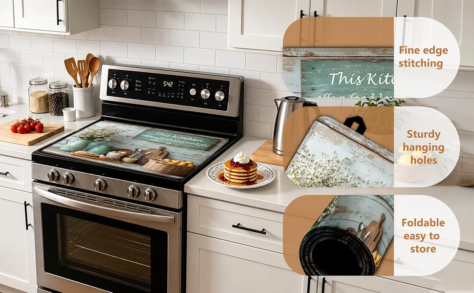 Glass stove top cover