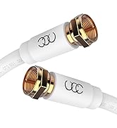 Ultra Clarity Cables Coaxial Cable (20 ft) Triple Shielded-RG6 Coax TV Cable Cord Wire in-Wall Ra...
