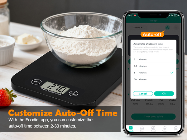 kitchen scale with auto-off