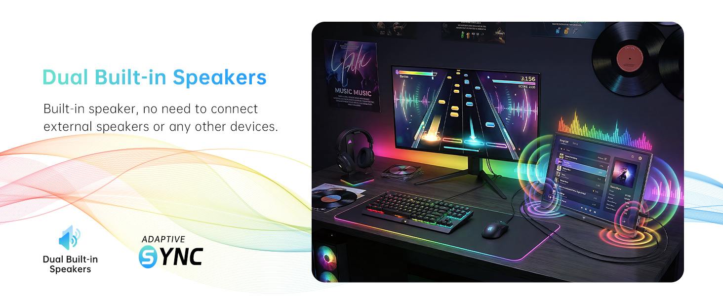 Dual Built-in Speakers