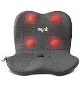 Mynt Lower Back Acupressure Massager for Pain Relief, Foldable Shiatsu Hip Massager with Heat, Er...