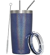 MEWAY 20oz Tumbler Double Wall Vacuum Insulated Travel Glitter Mug ,Stainless Steel Tumblers with...