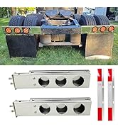 GaeaAuto Stainless Steel Straight Spring Loaded Mud Flap Hanger Bracket Mudflap Holder Set 2.5" B...