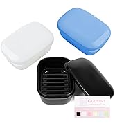 Quatish Soap Holder, Travel Soap Container with Lid, Portable Bar Soap Case, Leakproof Soap Box w...