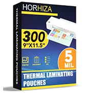 HORHIZA 300 Pack 5 Mil Laminating Sheets, Holds 8.5 x 11 Inch Sheets