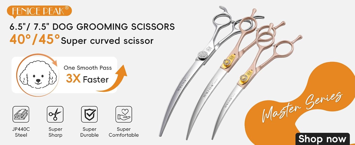 curved scissors for dog grooming