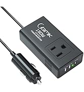 BMK 150W Car Power Inverter DC 12V to 110V AC Converter Car Plug Adapter with 2 USB and 1 Type-C ...