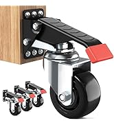 SPACEKEEPER Workbench Casters kit 920 Lbs Retractable Casters Heavy Duty Bench Caster Wheels Side...