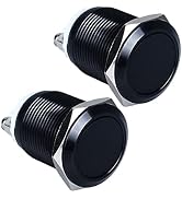 DMWD 2pcs 19mm Latching Metal Push Button Switch Waterproof IP66 Anti-Vandal IK09 for 3/4