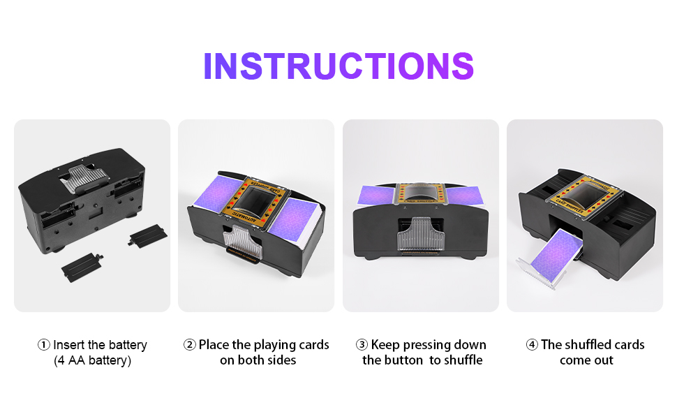 the instructions of card shuffler