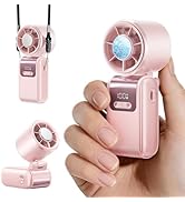 OpenBay Portable Mini Handheld Fan, Small Hand Fan with Ice Cooler, 100 Speeds, 11Hrs Cooling Tim...