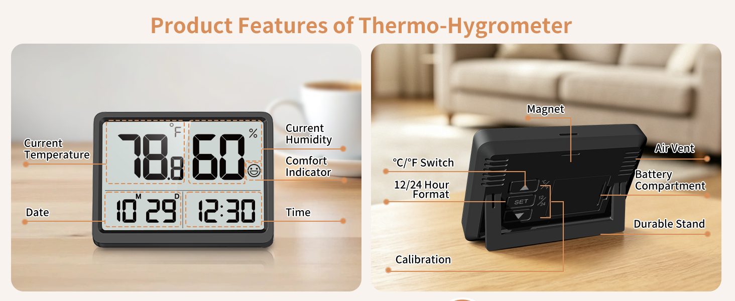 Product Features of Thermo-Hygrometer