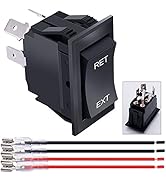 weideer Power Jack Momentary Switch Reverse Polarity Rocker Switch DC Motor Control DPDT 4 Pin(ON...