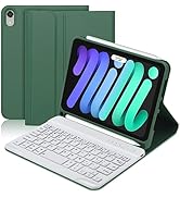BORIYUAN iPad Mini 6 Keyboard Case 2021, Detachable Wireless Bluetooth Keyboard Slim Folio Smart ...