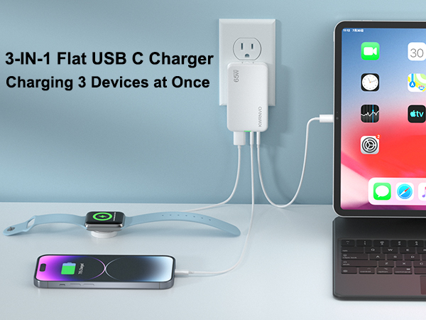 3 IN 1 Flat usb charger