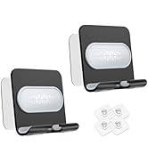 BICEUKI 2PCSShower Phone Holder with 4PCS Adhesive Stickers,Wall Mount Phone Stand for Bathroom,K...