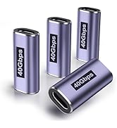 DuHeSin USB C Female to Female Adapter (4 Pack) USBC Coupler with 40 Gbps PD 100W 8K 60hz Video C...