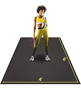 ActiveGear Large Exercise Mat for Home Workout | Workout Gym Flooring for Home Gym | Rubber Worko...