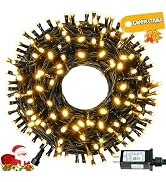 Connectable 42Ft 100LED Christmas String Lights Outdoor Indoor, Warm White | 13 Modes, IP44 Water...