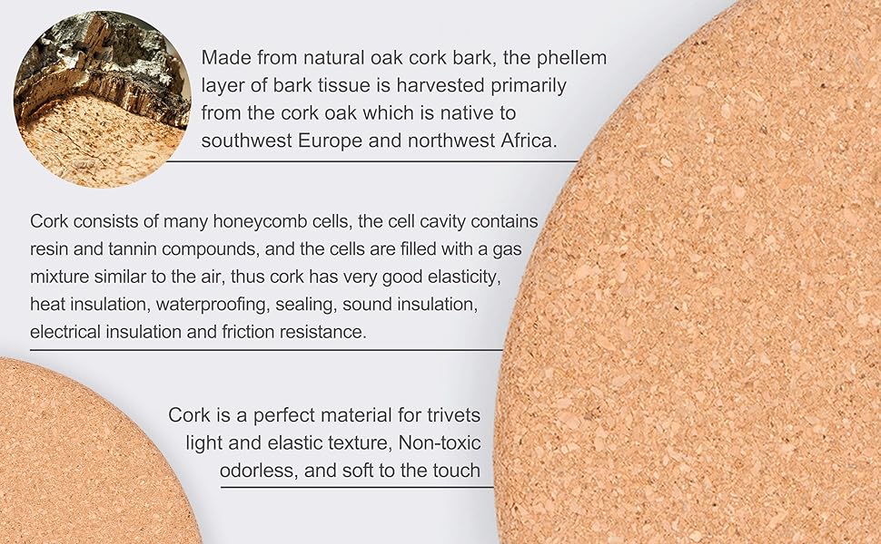 cork trivets for hot dishes