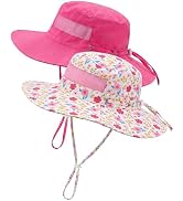 Toddler Baby Sun Hat Kids Summer Sun Hat UV Protection 50+ Adjustable Kids Beach Hat with Breatha...